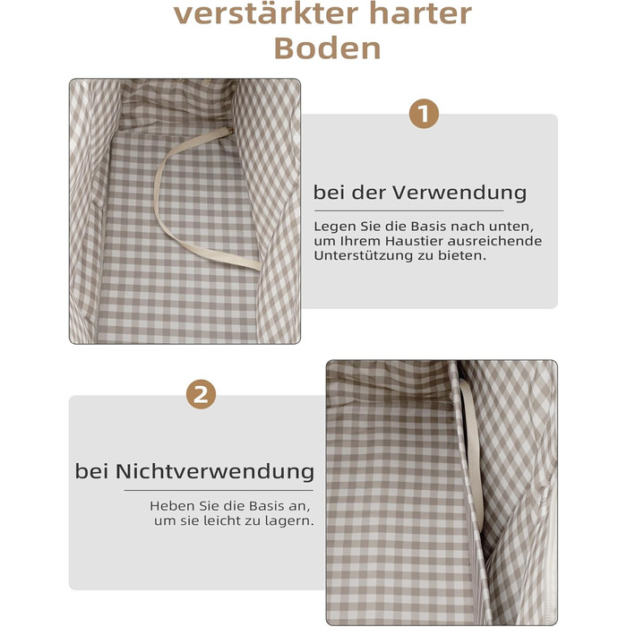 Транспортна сумка для собак, котів та кроликів – складана переноска з безпечним закриттям, сіткою для вентиляції та бічними кишенями – практичний аксесуар для подорожей (Бежевий/Сірий, різні розміри)