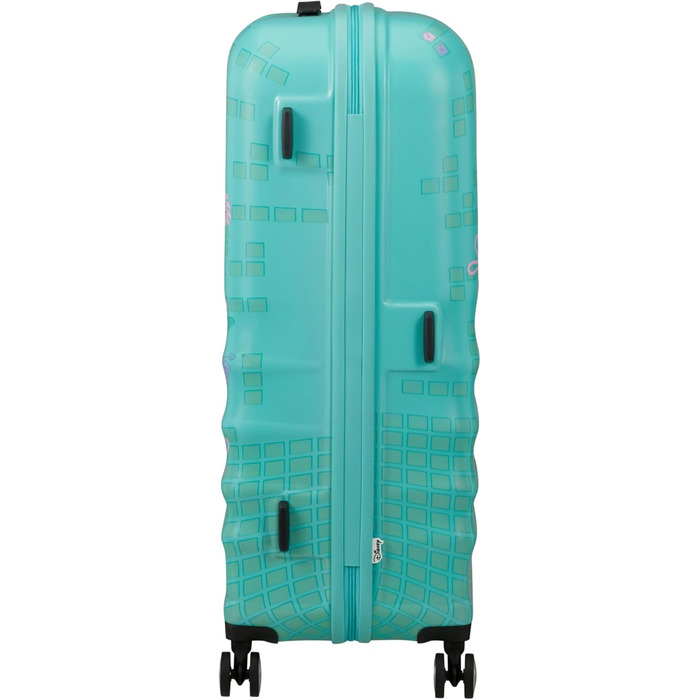 Чемодан American Tourister Wavebreaker Disney FL Spinner L, 77 см, 96 л, з принтом Stitch Flower, матове покриття