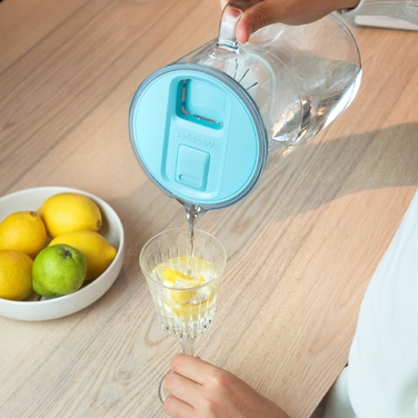 Скляний фільтраційний глечик Wessper D2 BOROSILICATE FF 3л, м'ятний + фільтр