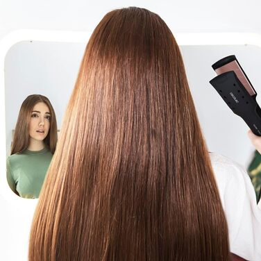 Плойка Cecotec Ritualcare 900 Max з широкими пластинами, 55W, керамічне покриття з кератином та аргановою олією, іонізація, XL пластини, 3м кабель з обертанням 360°