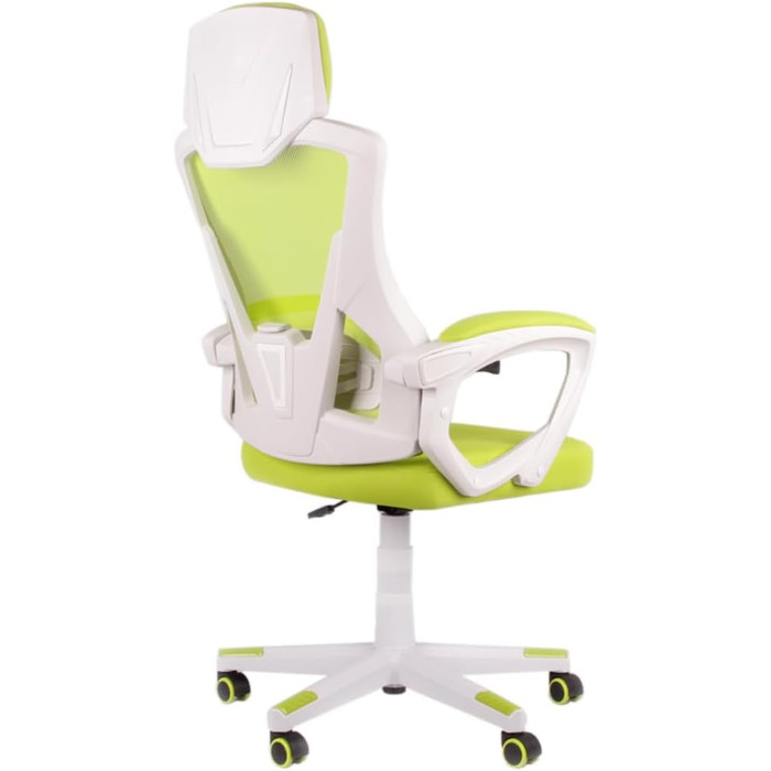 Офісне крісло, крісло для начальника, крісло для роботи з регулюванням, сітчасте дихаюче, колір лайм
