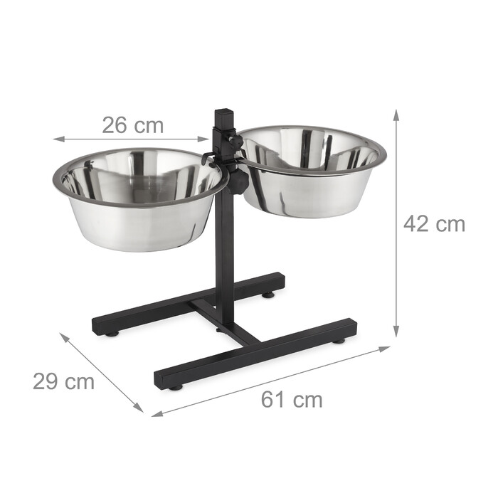 Relaxdays Adjustable Height Dog Feeder