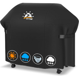 Чохол для гриля Zettum 147 см, водонепроникний, для Weber Genesis II, E-330/E-310/S-310/S-330/S-335/S-340, міцний PU, 147x63x113 см