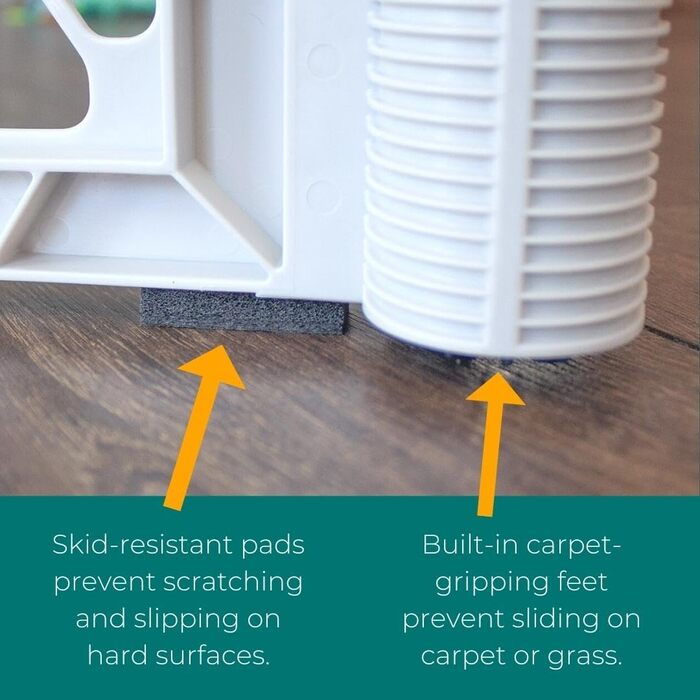 North States MYPET Petyard – портативний вольєр для собак, 6 панелей, 66 см, сірий (для дому та вулиці)