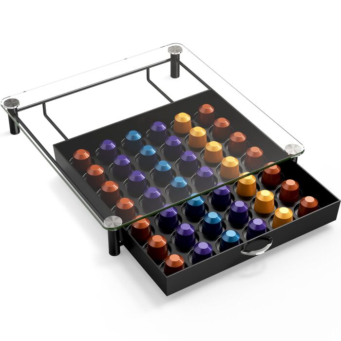 Підставка для капсул Nespresso OriginalLine Deco Brothers з кришталевого скла, прозора