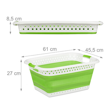Relaxdays Folding Laundry Basket