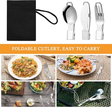 Набір кухонного посуду для кемпінгу на 2-3 особи з нержавіючої сталі: 7 предметів для пікніків, походів та кемпінгу