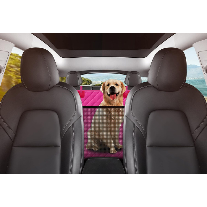 Захисний чохол на сидіння для собак, Rosa, для автомобілів, SUV та вантажівок, з сіткою, водонепроникний, з гаком для повідка