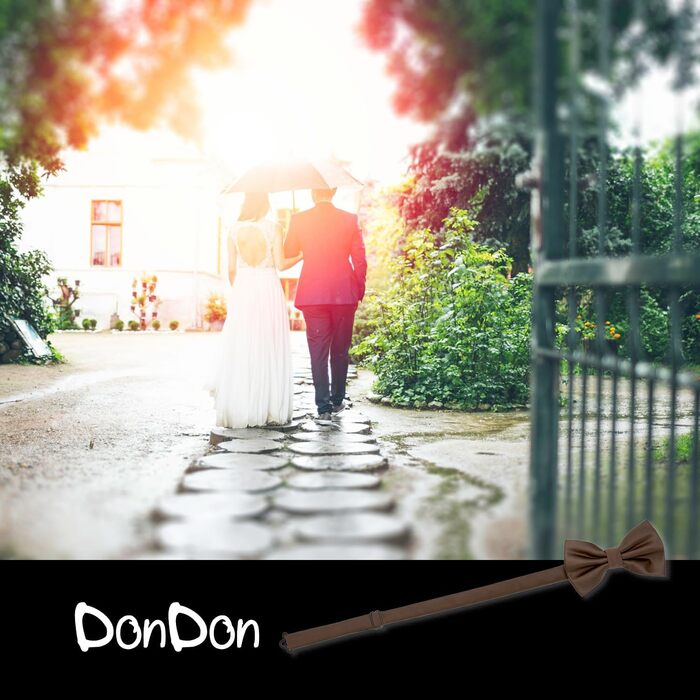 Метелик DonDon Herren ручної роботи, шовковистий, темно-коричневий 12x6 см