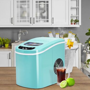 Машина для приготування льоду GOPLUS, 12 кг за 24 години, 2 розміри кубиків льоду, 2.2 л резервуар для води, лопатка для льоду, зелена