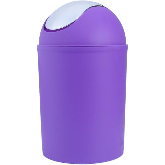 Bathroom and Toilet Set, 6-Piece Bathroom Accessory Set, with Cup, Toothbrush Holder, Soup Holder, Hand Sanitizer Bottle, Trash Can, Toilet Brush (Purple)