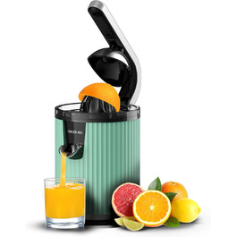 Електрична соковитискачка для цитрусових Cecotec Xqueeze RetroJuice 600 Green - 600 Вт, ретро-дизайн, нержавіючий фільтр