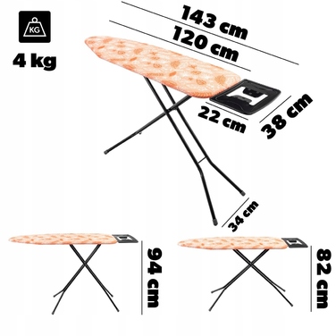 Прасьольна дошка стандартна Kadax, 120 см x 38 см