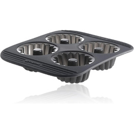Mastrad F41474 Gugelhupf Baking Molds, Silicone, Grey, 6 x 27 x 21 cm