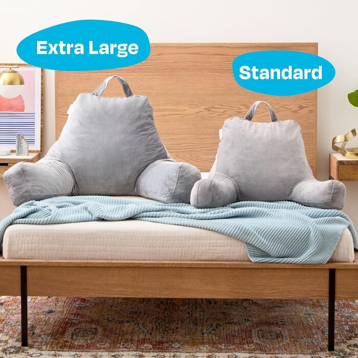 Підлогове крісло-лежак Linenspa з подрібненим пінополіуретаном (Memory Foam), XL, для читання, ігор, перегляду телевізора, з підлокітниками. Ідеально для спалень та кімнат гуртожитків.
