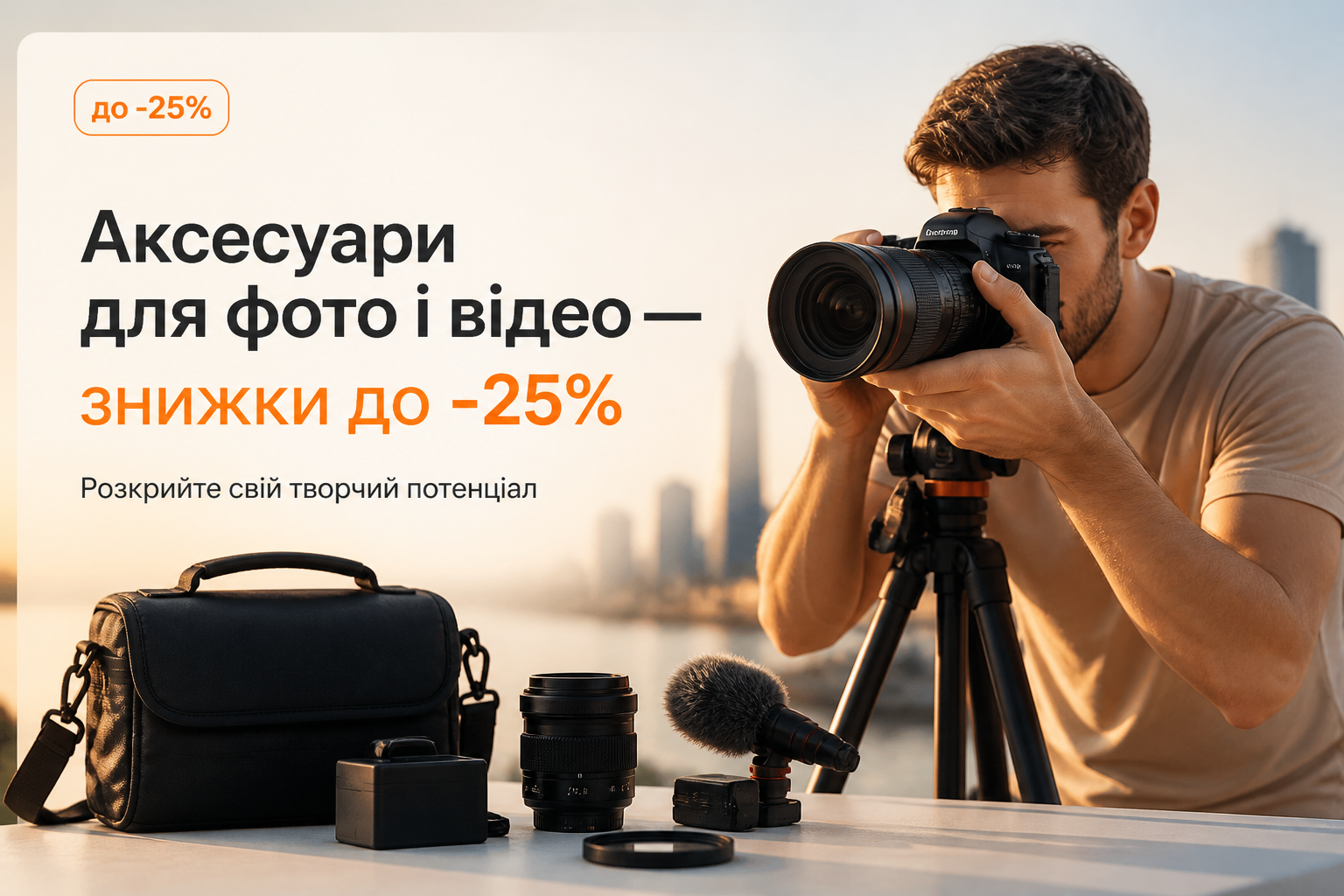 📸 Аксесуари для фото і відео — знижки до -25%