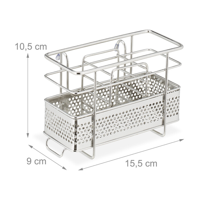 Relaxdays Cutlery Holder Stainless Steel